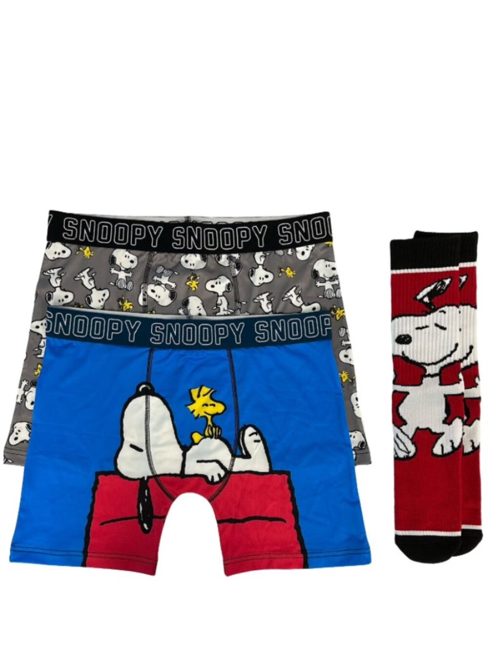 Men's Character 2-Pack Boxer Brief and Crew Sock Set(Peanuts)